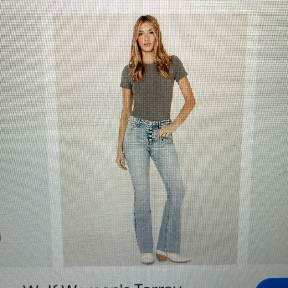 Cleo + wolf high rise bootcut distressed jeans